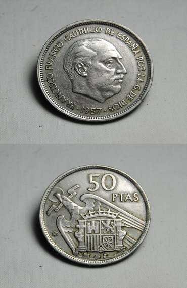 Moneda de 50 Pesetas de España 1957(60)