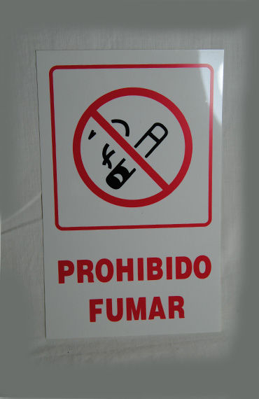 Cartel de Prohibido Fumar