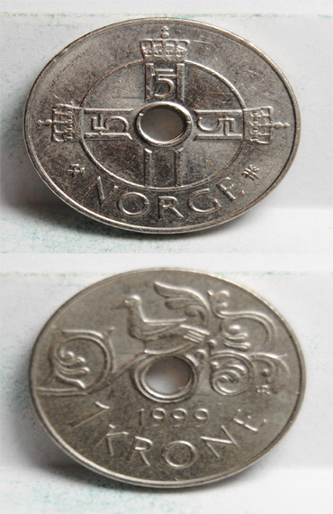 Moneda de 1 Corona de Noruega 1999