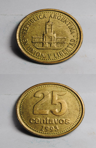 Moneda de 25 Centavos de Argentina 1993