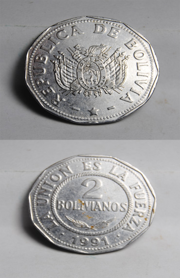 Moneda de 2 Bolivianos de Bolivia 1991